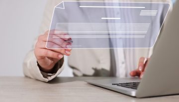 A business person using esignature software.