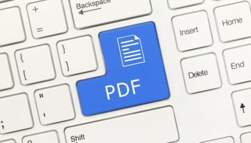 The keyboard has a PDF button.