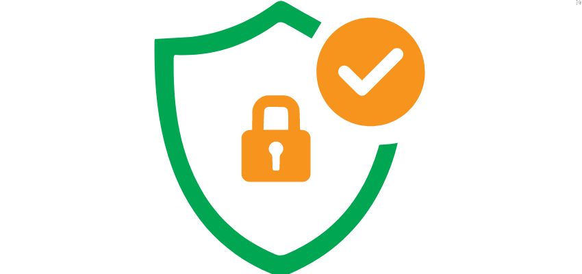 A graphic image of a safety lock showing the benefits of electronic images