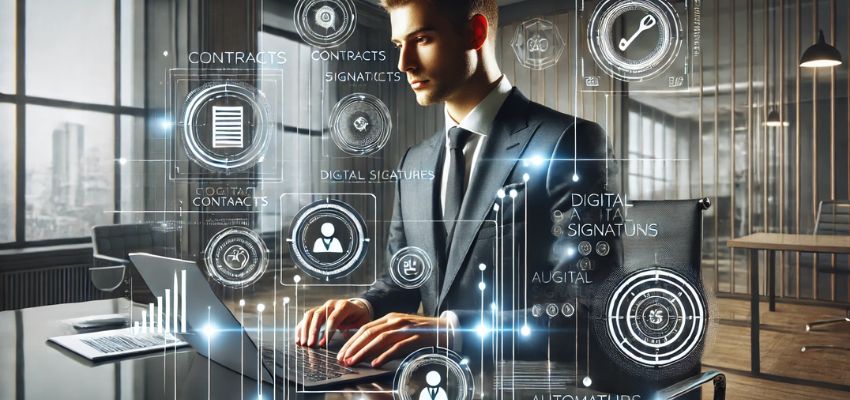 The employee is looking for a contract automation tool that he can use to manage the company's contracts.