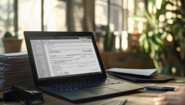 The employee is using electronic signature software.