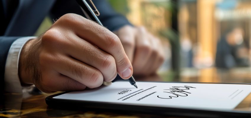 La persona utilizó Firma Digitale para firmar contratos digitales.