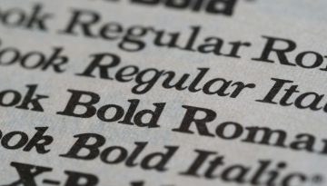The image shows different word fonts.