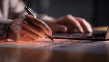 The man uses digital signing tools for his business.